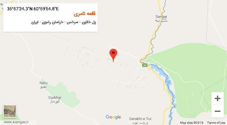 روستای قلعه نامری بر روی نقشه