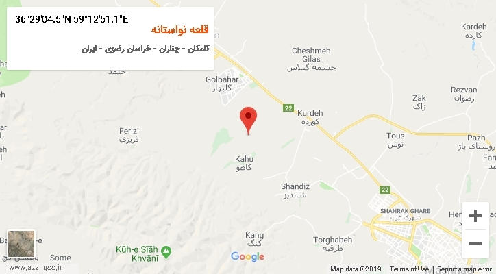 روستای قلعه نواستانه بر روی نقشه