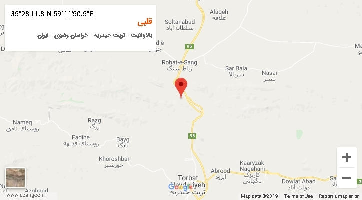 روستای قلبی بر روی نقشه