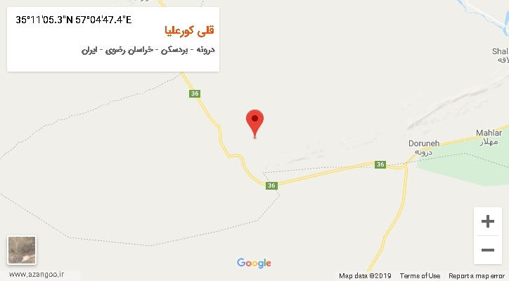 روستای قلی کورعلیا بر روی نقشه