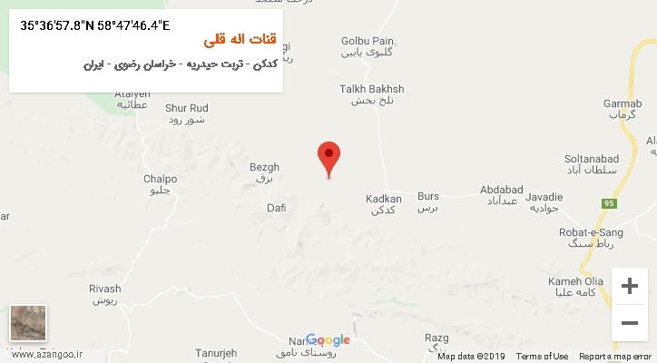 روستای قنات اله قلی بر روی نقشه