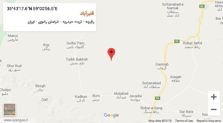 روستای قنبرآباد بر روی نقشه