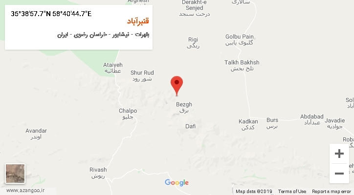 روستای قنبرآباد بر روی نقشه