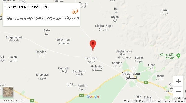 روستای قرق بر روی نقشه