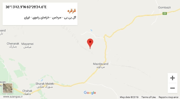 روستای قرقره بر روی نقشه