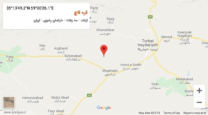 روستای قره قاچ بر روی نقشه