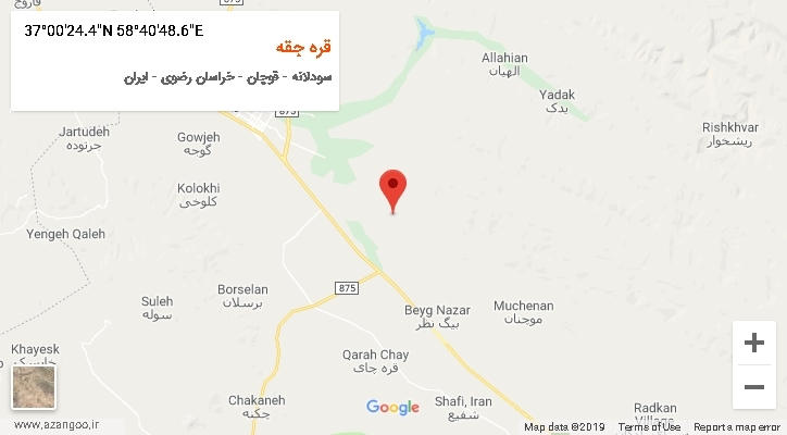 روستای قره جقه بر روی نقشه