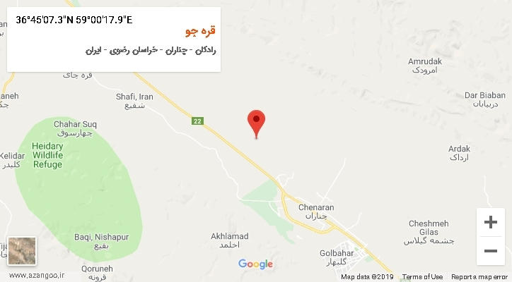 روستای قره جو بر روی نقشه