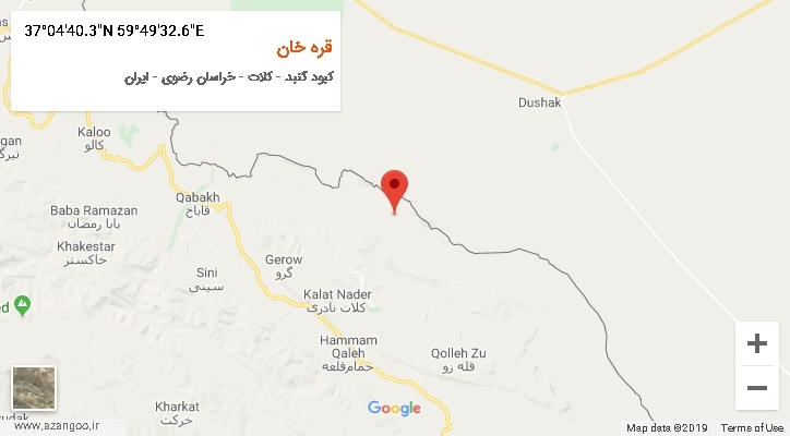 روستای قره خان بر روی نقشه