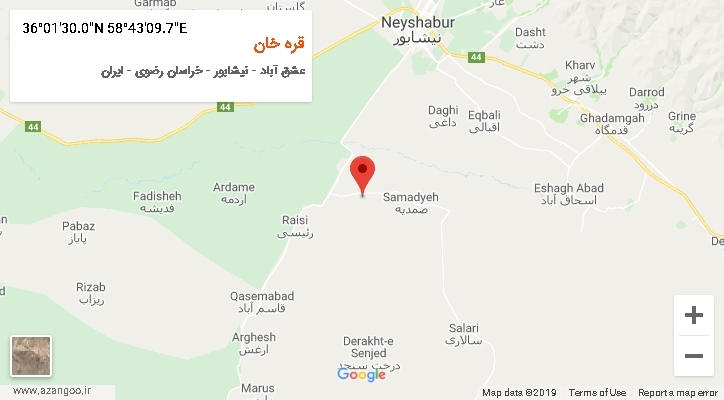 روستای قره خان بر روی نقشه