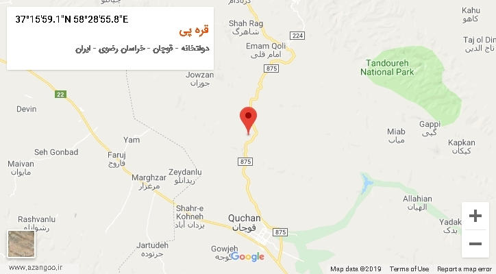 روستای قره پی بر روی نقشه