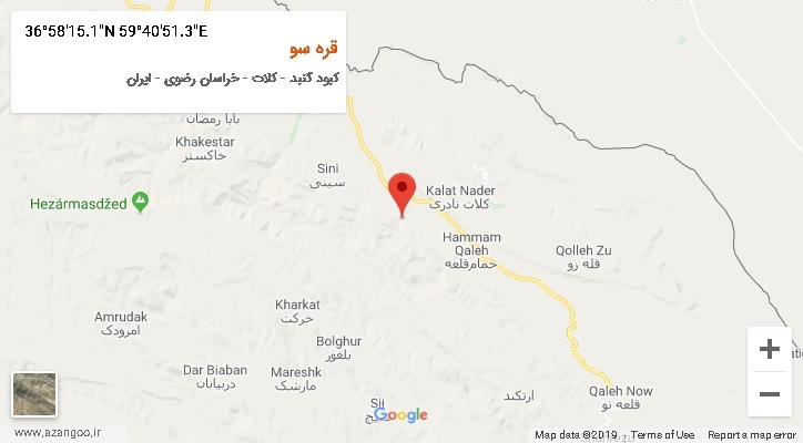 روستای قره سو بر روی نقشه