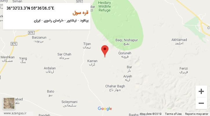 روستای قره سول بر روی نقشه
