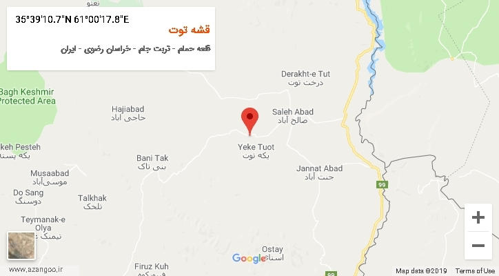 روستای قشه توت بر روی نقشه