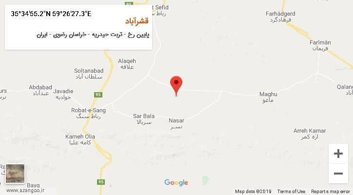 روستای قشرآباد بر روی نقشه