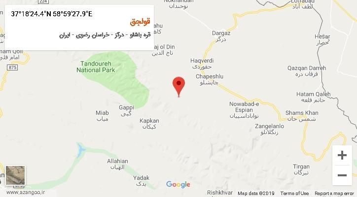 روستای قولجق بر روی نقشه