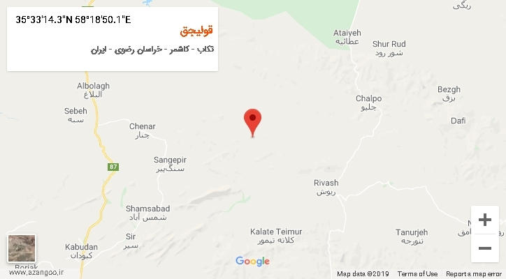 روستای قولیجق بر روی نقشه