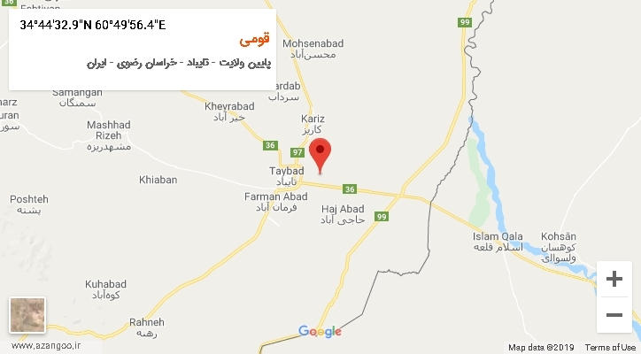 روستای قومی بر روی نقشه