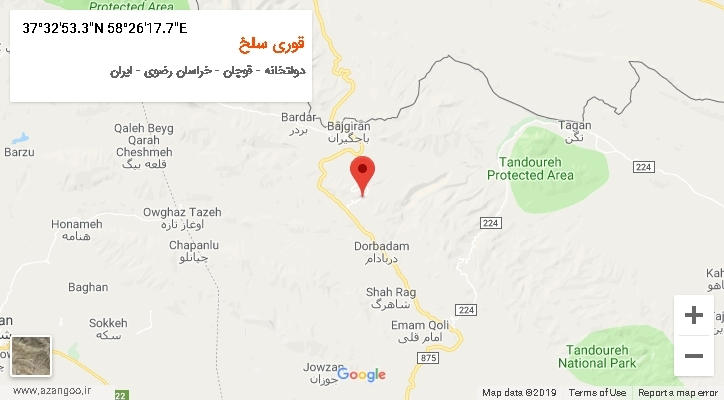 روستای قوری سلخ بر روی نقشه