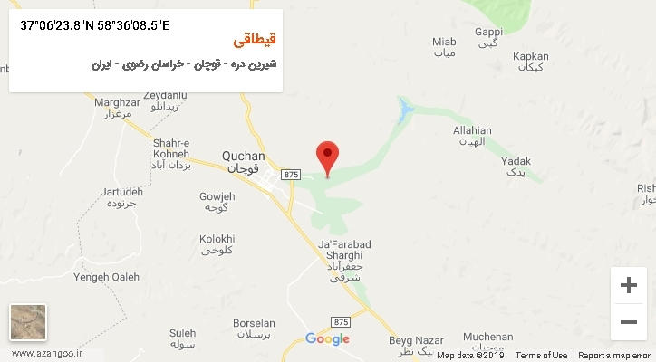 روستای قیطاقی بر روی نقشه