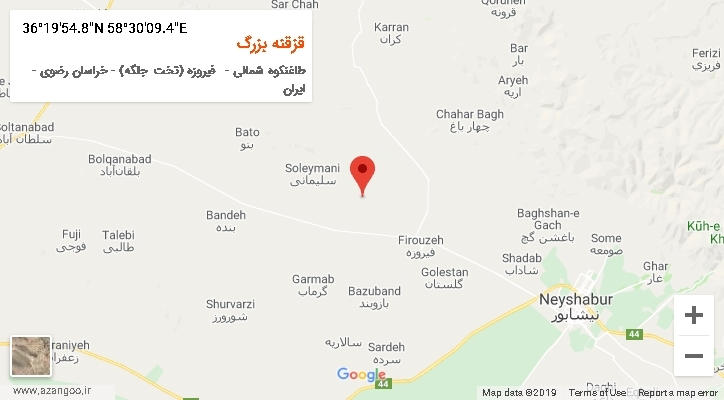 روستای قزقنه بزرگ بر روی نقشه