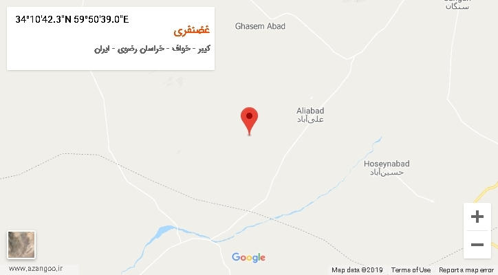 روستای غضنفری بر روی نقشه