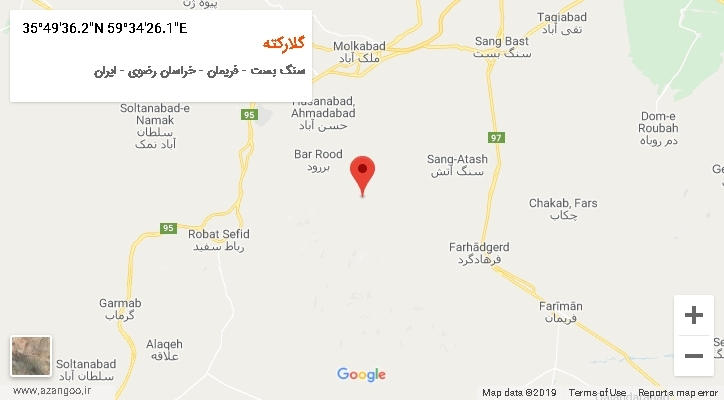 روستای گلارکته بر روی نقشه