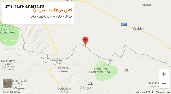 روستای گلدی مراد(قلعه عاصی لر) بر روی نقشه