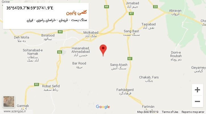 روستای گلمی پایین بر روی نقشه