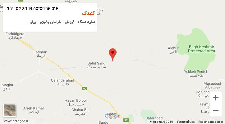 روستای گنبدک بر روی نقشه