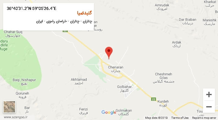 روستای گنبدضیا بر روی نقشه