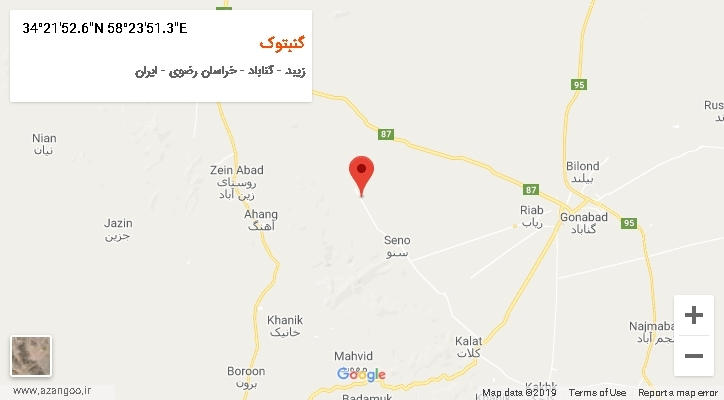 روستای گنبتوک بر روی نقشه