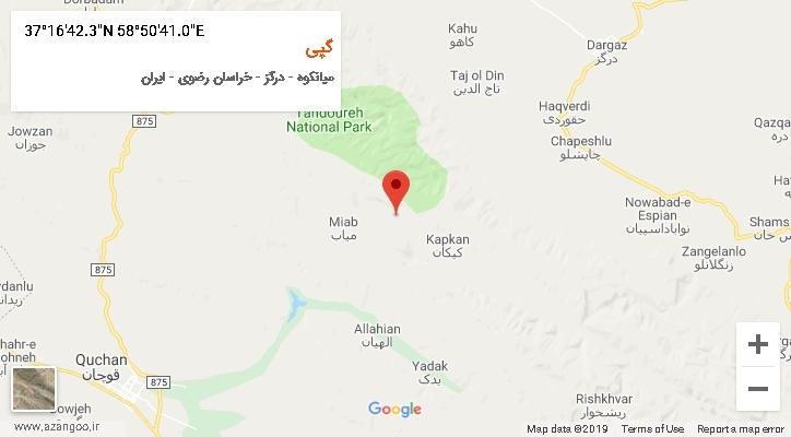 روستای گپی بر روی نقشه