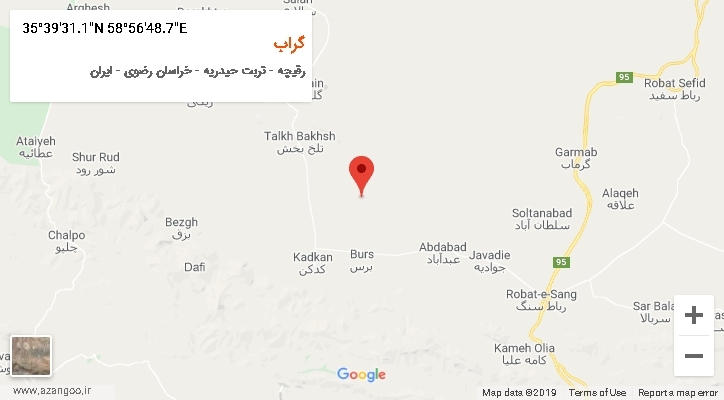 روستای گراب بر روی نقشه