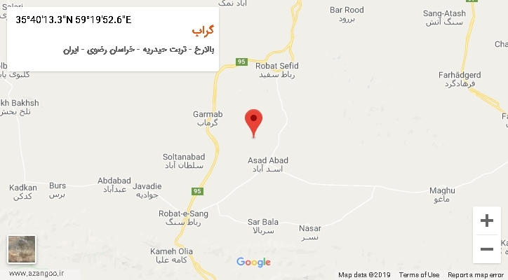 روستای گراب بر روی نقشه