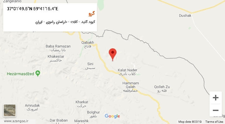 روستای گرو بر روی نقشه