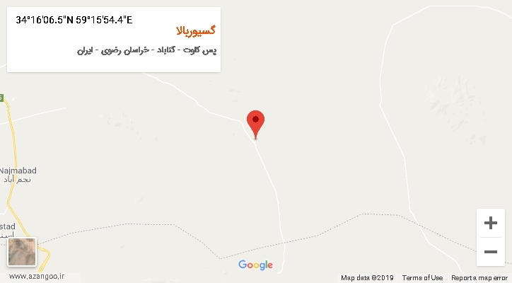 روستای گسیوربالا بر روی نقشه