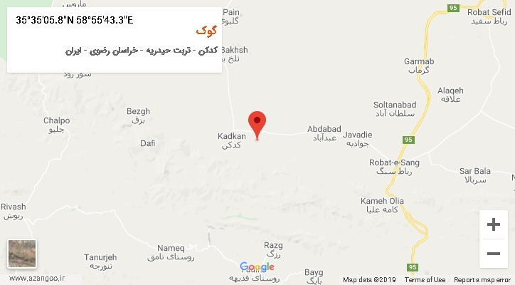 روستای گوک بر روی نقشه