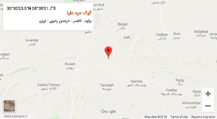 روستای گوک دره علیا بر روی نقشه