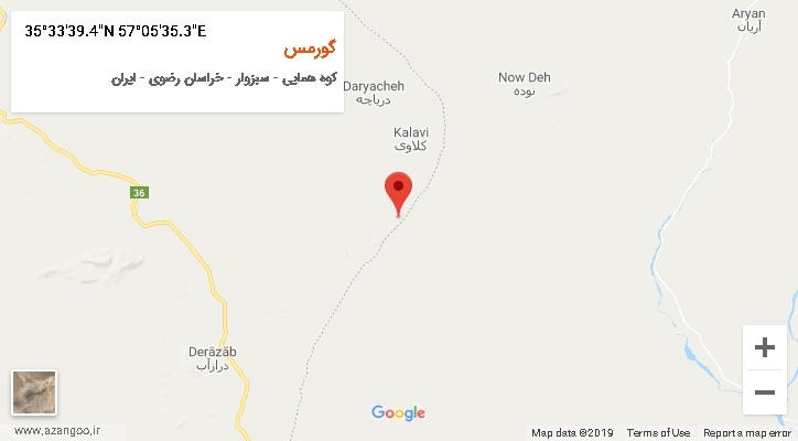 روستای گورمس بر روی نقشه
