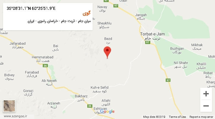 روستای گوی بر روی نقشه