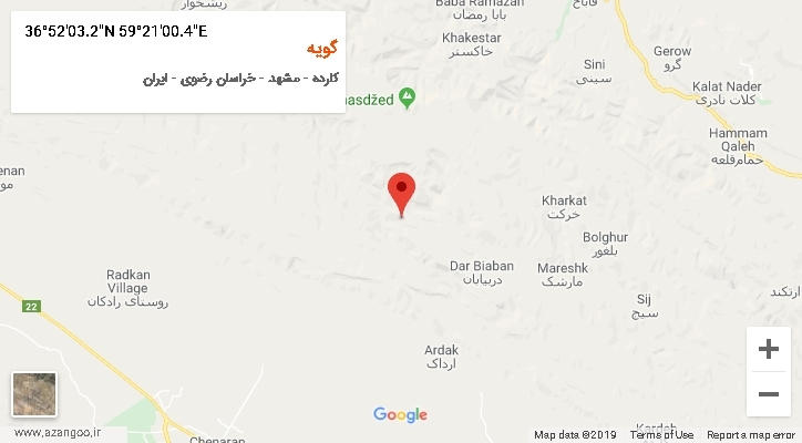 روستای گویه بر روی نقشه