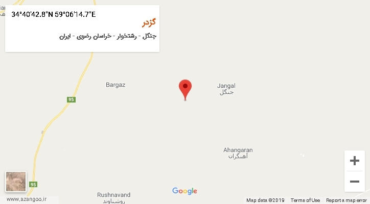 روستای گزدر بر روی نقشه