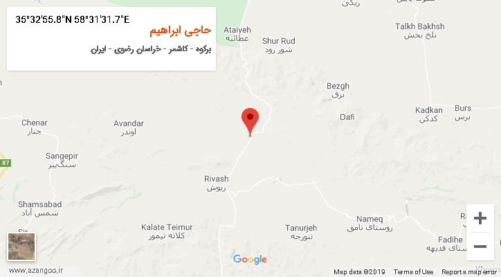 روستای حاجی ابراهیم بر روی نقشه