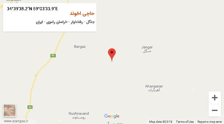 روستای حاجی اخوند بر روی نقشه