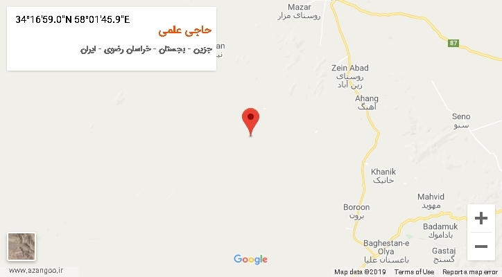 روستای حاجی علمی بر روی نقشه