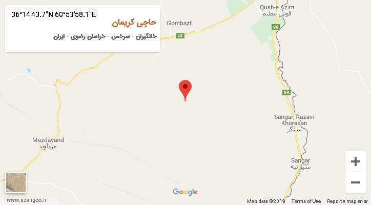 روستای حاجی کریمان بر روی نقشه