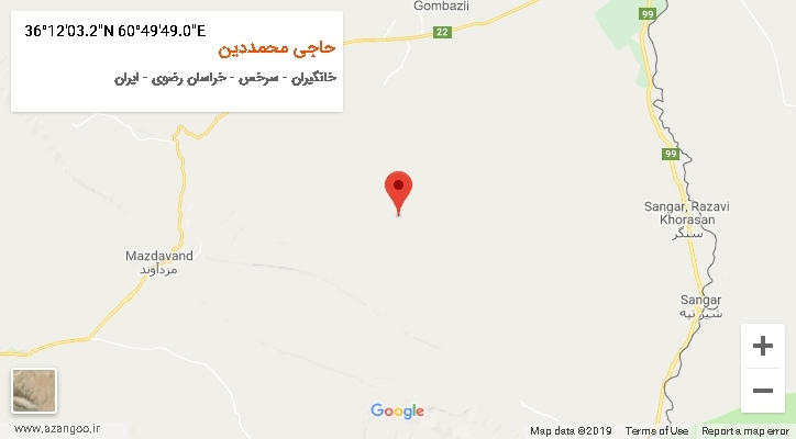 روستای حاجی محمددین بر روی نقشه