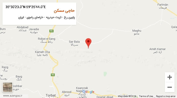 روستای حاجی مسکن بر روی نقشه