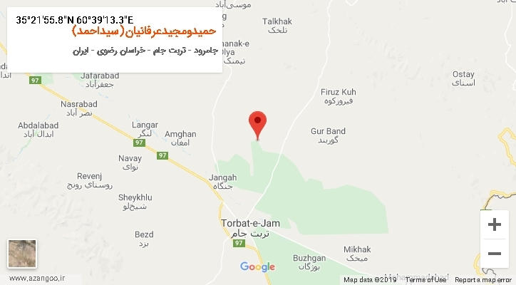 روستای حمیدومجیدعرفانیان(سیداحمد) بر روی نقشه